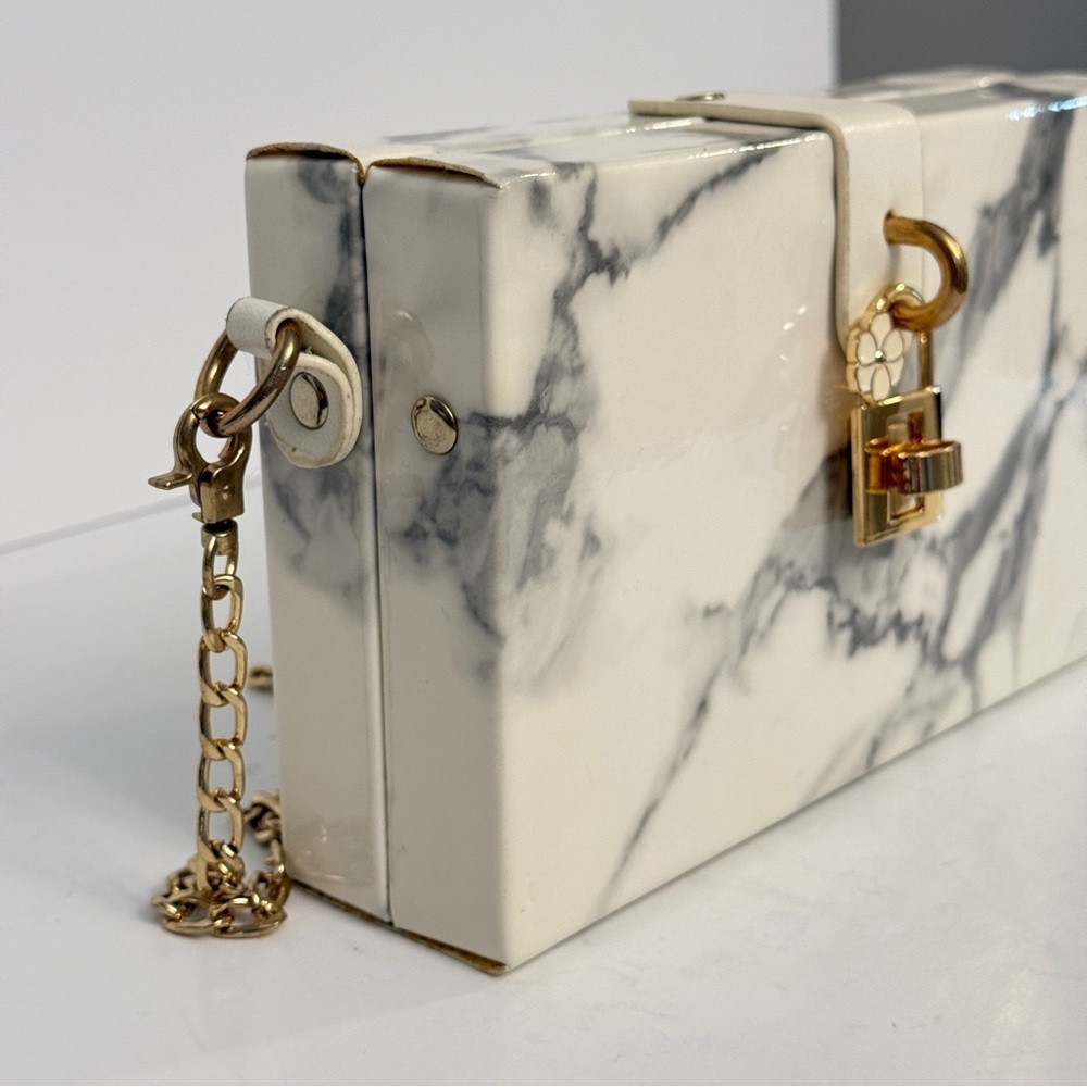 Vintage Marble Pattern Box Purse - Picture 2 of 10